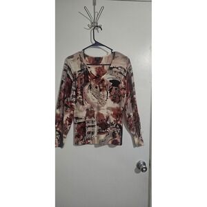 VTG Talbots Pure Merino Wool Pullover Sweater Sz P Small Art To Wear Multicolor